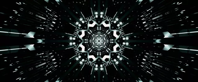Neon Tunnel Kaleidoscope Star Burst VJ Loop 2.39:1 Cinemascope 60fps Screensaver