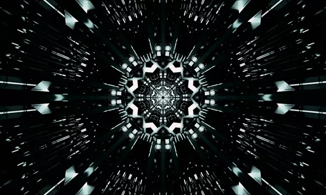 Neon Tunnel Kaleidoscope Burst VJ Loop 5:3 Wide 60fps Screensaver