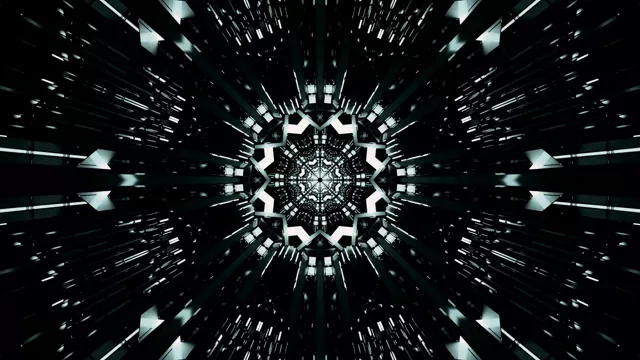 Túnel Acero Fractal Salvapantallas 4K UHD 60fps Fondo de Pantalla Dinámico