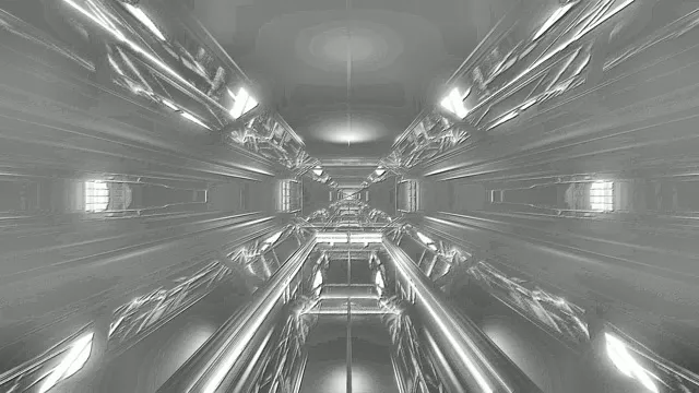 Futuristic White Tunnel Abstract 3D Motion Background Loop