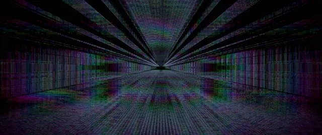Glitch Neon Tunnel VJ Loop 2.39:1 Cinemascope 60fps Screensaver