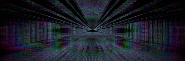 Glitch Neon Tunnel VJ Loop 3:1 Triple Wide 60fps Screensaver