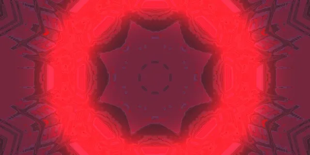 Red Neon Tunnel Eye Mandala Vj Loop 2:1 Univisium 60fps Screensaver