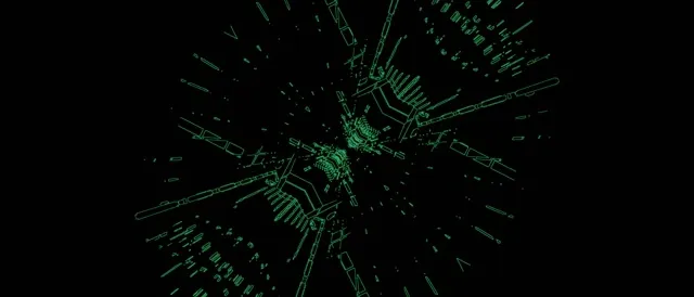 Neon Tunnel Green Circuit Burst Vj Loop 21:9 Ultrawide 60fps Screensaver
