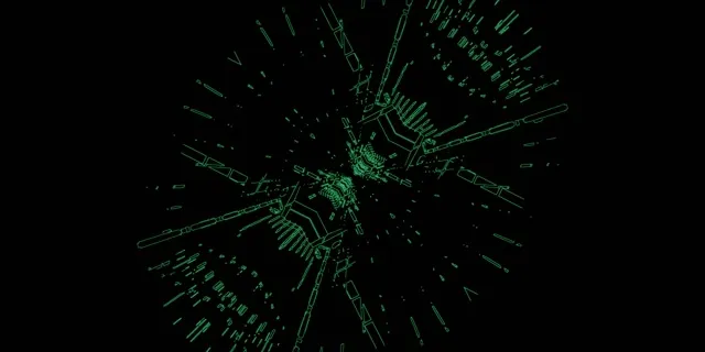 نفق نيون أخضر انفجار دائرة VJ Loop 2:1 يونيفيزيوم 60fps شاشة توقف