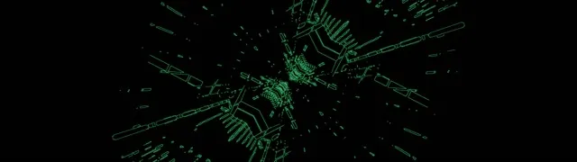 Neon Tunnel Green Circuit Burst VJ Loop 60fps 32:9 Super Ultrawide Screensaver