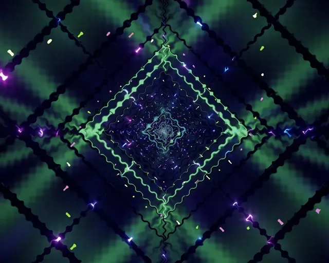 Neónový tunel zelený diamant vortex VjLoops 5:4 priemyselný 60fps šetrič obrazovky