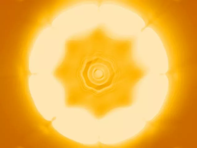 Glowing Golden Neon Tunnel VJ Loop 60fps 4:3 Classic Screensaver