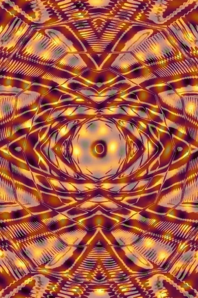 Glowing Mandala Neon Tunnel 2:3 Portrait 60fps Screensaver VJ Loop