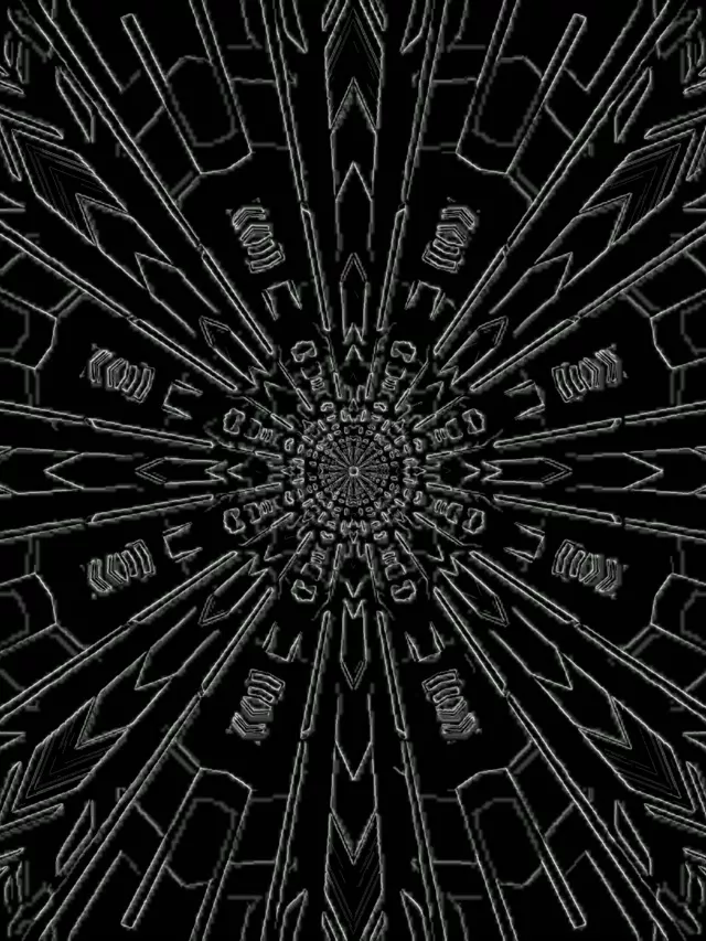 Neon Tunnel Kaleidoscope Burst VJLoops 3:4 iPad Portrait 60fps Screensaver