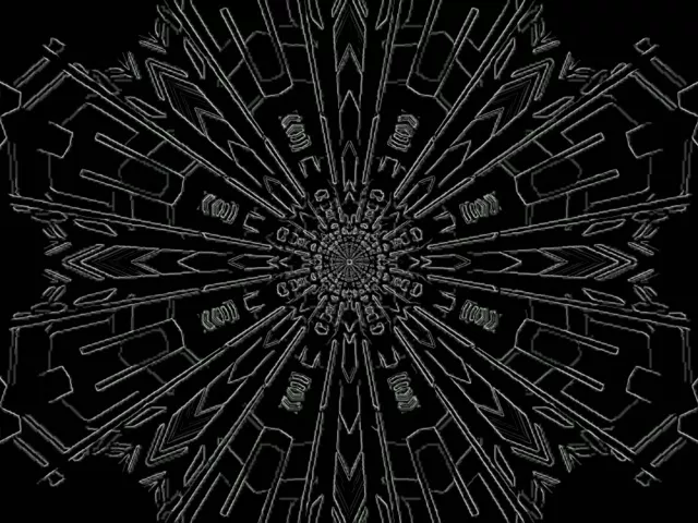 Neon Tunnel Fractal Mandala Burst VJ Loop 4:3 Classic 60fps Screensaver