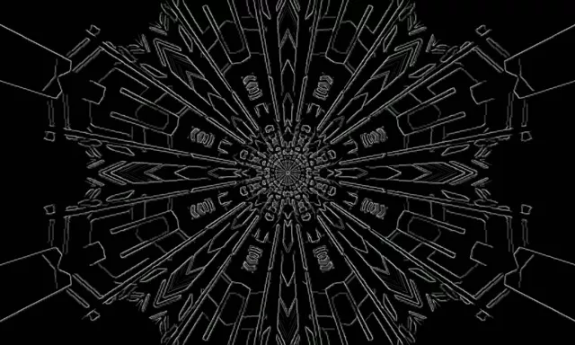 Neon Tunnel Fraktal Mandala Udbrud VJLoops 5:3 Bred 60fps Pauseskærm