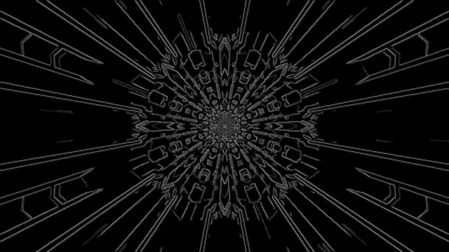 Glødende Mandala Tunnel Pauseskærm 4K UHD 60fps Live Baggrund PC