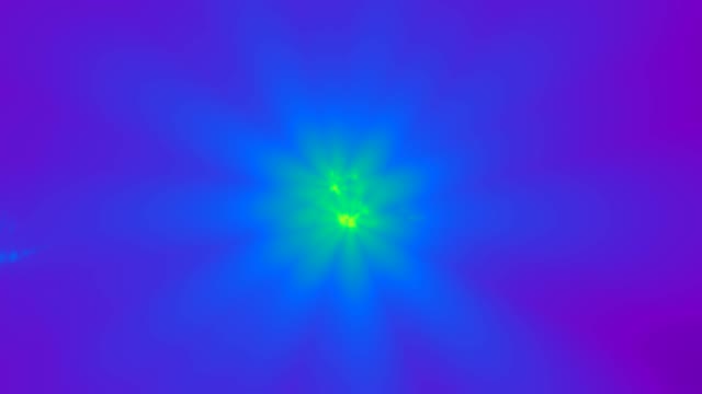 Glowing neon tunnel 60fps with vibrant cyan blue and green light rays...