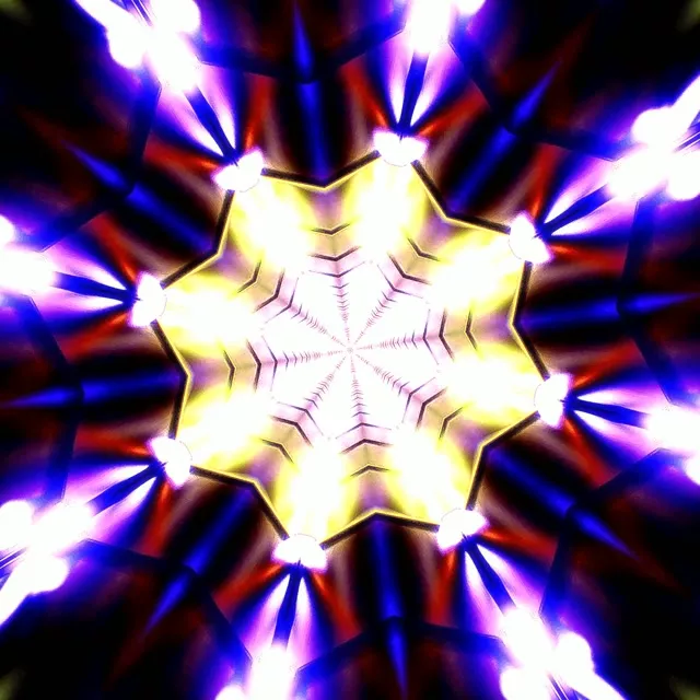Kaleidoscope Neon Tunnel | 1:1 Square | 60fps VJ Loop Screensaver