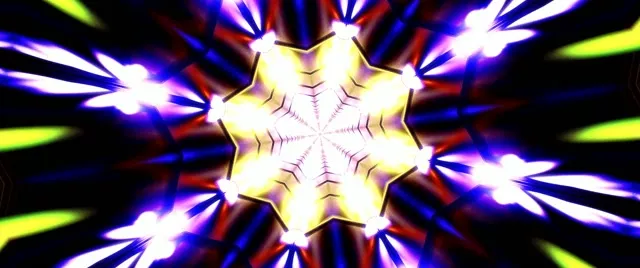 Radiant Neon Tunnel VJ Loop 2.39:1 Cinemascope 60fps Kaleidoscope Screensaver