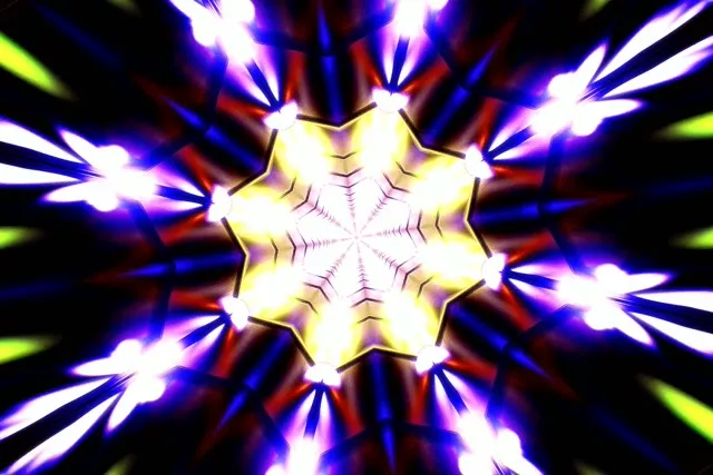 Neon Tunnel Kaleidoscope Burst | VJ Loop 60fps 3:2 Screensaver