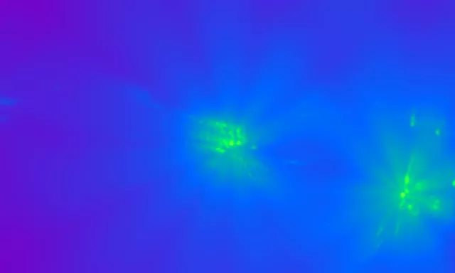 Glowing Neon Tunnel VJ Loop 5:3 Wide 60fps Screensaver Pulsating Cyan