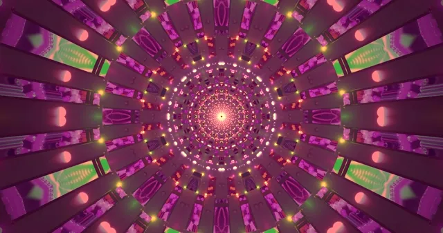 تونل صورتی درخشان محافظ صفحه 4K UHD 60fps کاغذ دیواری زنده