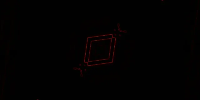 Red Neon Tunnel Rotating Diamond Vortex VJ Loop 2:1 Univisium 60fps Screensaver