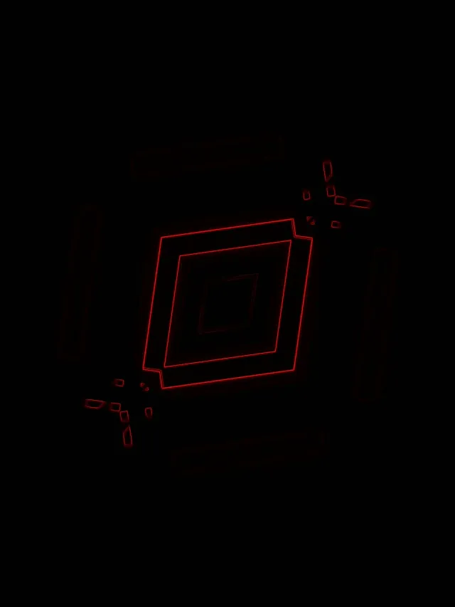 Túnel de Neó Vermell Vòrtex Quadrat Rotatiu VJLoops 60fps Estalvi de Pantalla 3:4 iPad Portrait