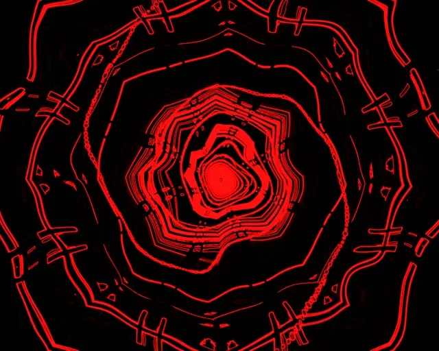 Túnel de Neó Espiral Vermell Industrial VJ Loop 5:4 Industrial 60fps Protector de Pantalla