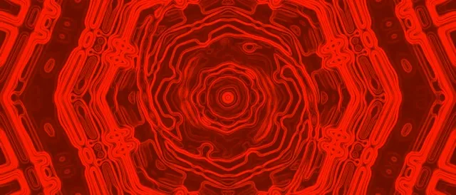 Red Neon Tunnel Octagon Vortex Vj Loop 21:9 Ultrawide 60fps Screensaver