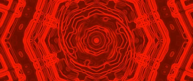Red Neon Tunnel Kaleidoscope Vortex VJ Loop 2.39:1 Cinemascope 60fps Screensaver