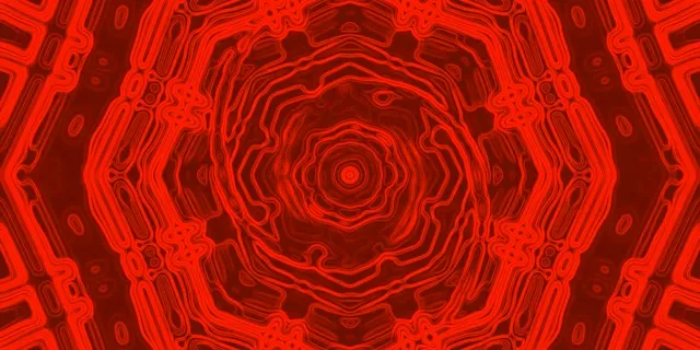 Red Neon Tunnel Octagon Vortex Vj Loop 2:1 Univisium 60fps Screensaver