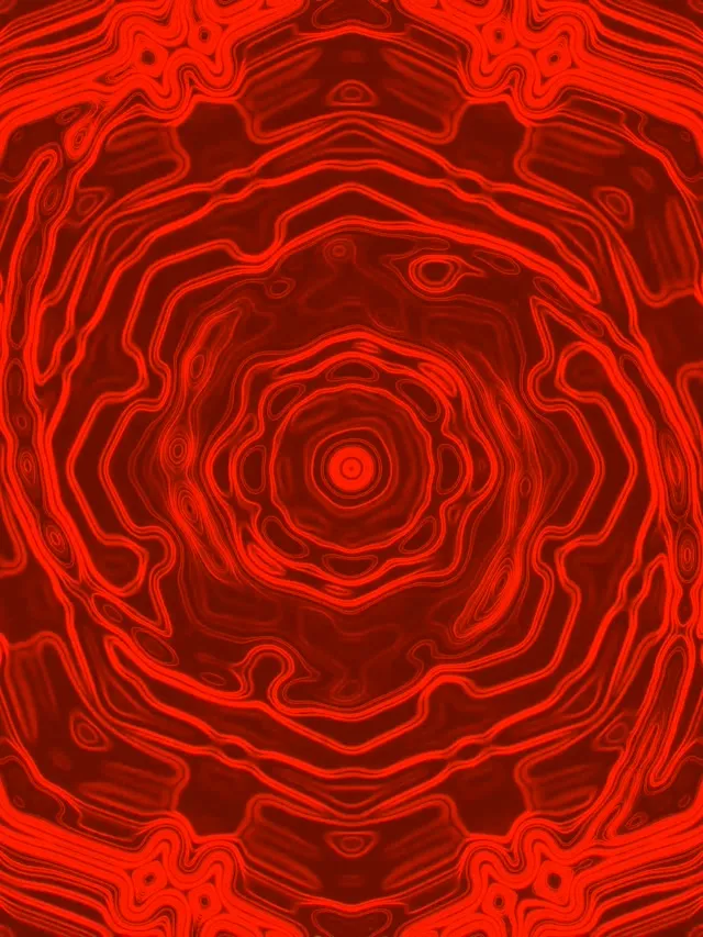 Kırmızı Neon Tünel Spiral Mandala VJ Loop 3:4 iPad Portrait 60fps Ekran Koruyucu