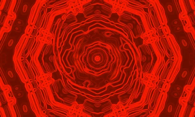 Rød Neon Tunnel Oktagon Hvirvel VJLoops 5:3 Bred 60fps Pauseskærm