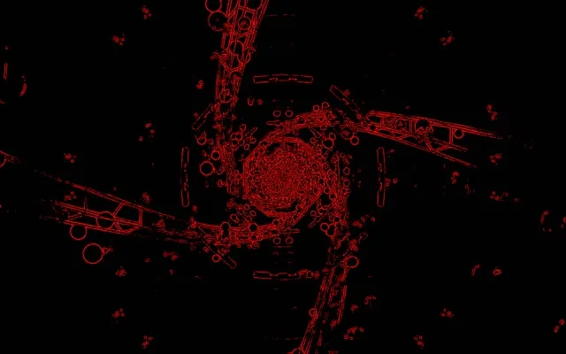 Red Neon Tunnel Octagon Vortex Vj Loop 16:10 Macbook 60fps Screensaver