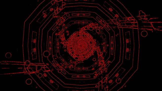 Svjetleći Crveni Oktagon Tunel Screensaver 4K UHD 60fps Petljivi Video