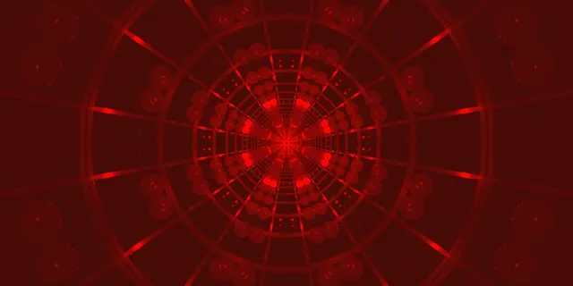 Red Glowing Orb Neon Tunnel Vj Loop 2:1 Univisium 60fps Screensaver