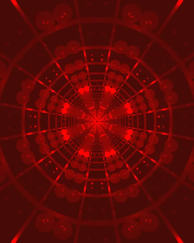 Red Neon Tunnel Glowing Orb Ring Vj Loop 60fps Screensaver 4:5 Instagram