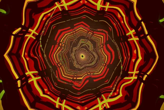 Neon Tunel Spiralni Vrtinec Rdeč 3:2 Surface 60fps Ohranjevalnik Zaslona VJ Loop