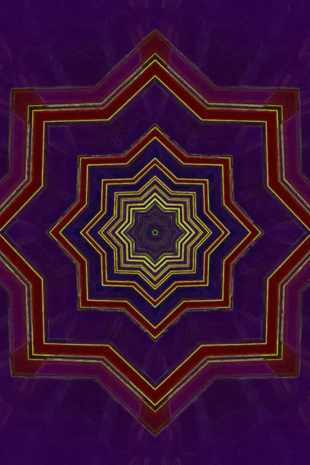 Neon Tunela 8-Puntuko Izar Zuloa More Gorria 2:3 Argazki Portrait 60fps Pantaila-babeslea VJLoops