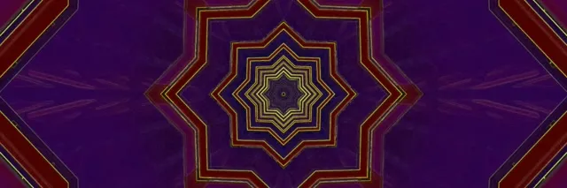 Neon Tunnel Stern Vortex 3:1 Triple Wide 60fps Bildschirmschoner VJ Loop