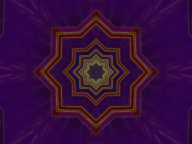 Tunnel Neon Vortice Stella 8 Punte VJLoops 4:3 Classic 60fps Screensaver