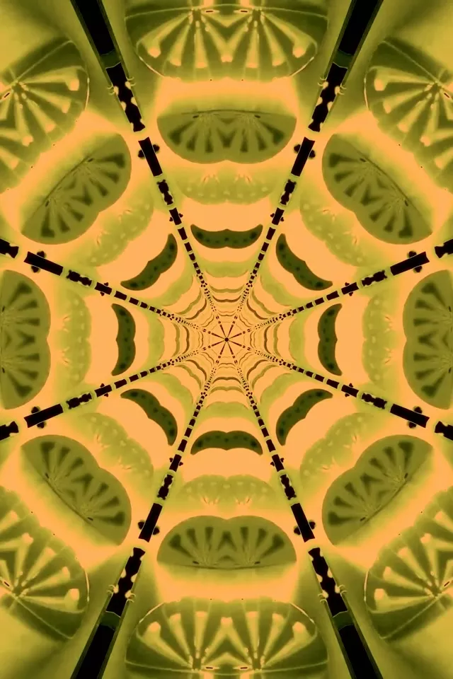 Neontunneli Hämähäkinseitti Kaleidoskooppi VJ Loop 2:3 Photo Portrait 60fps Näytönsäästäjä