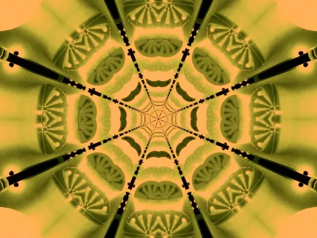 Neon-Tunnel Kaleidoskop Oktagon VJLoop 4:3 Classic 60fps Bildschirmschoner