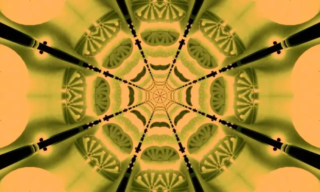 Túnel Neó Caleidoscopi Mandala 60fps 5:3 Wide Estalvi de pantalla VJ Loop