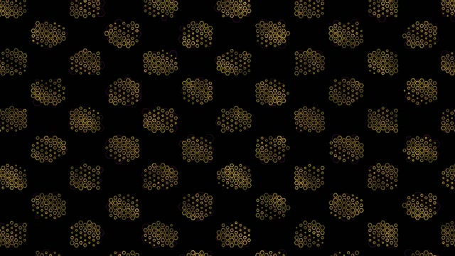 Gold Hexagon Clusters 4K UHD 60fps Screensaver VJ Loop