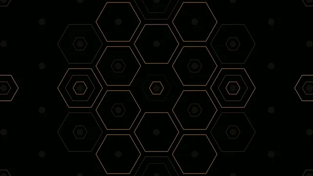Gold Hexagon Network Pattern 4K Ultra HD