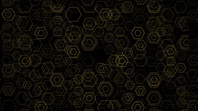 Gold Hexagon Pattern Geometric Background 4K