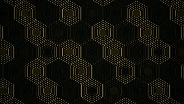 Gold Hexagon Pattern Motion Background 4K