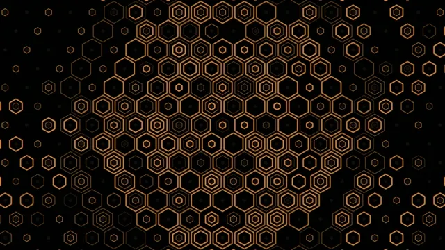 Gold Hexagon Pattern Motion Graphic Loop
