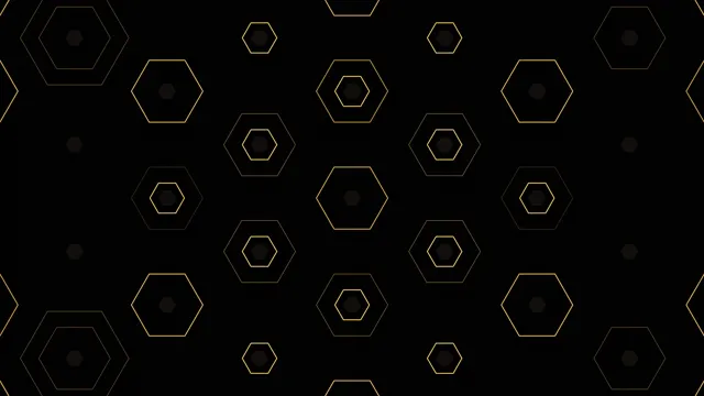 Gold Hexagon Pattern Motion Graphics 4K