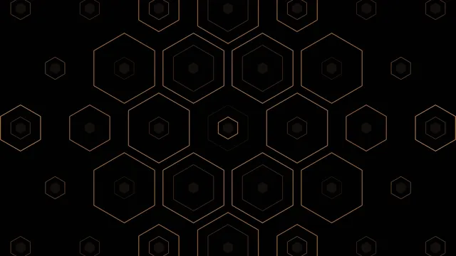 Gold Hexagon Pattern Motion Graphics 4K