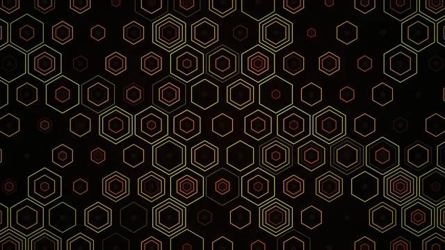 Gold Hexagon Pattern Motion Graphics Background